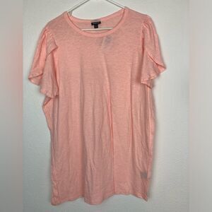 Torrid NWT petal sleeved shirt sleeved top in peachy pink🌹